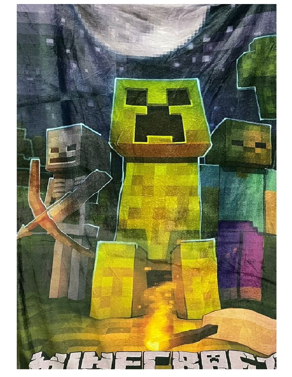 Exclusiva! Cobija Frazada Ultra Suave Minecraft