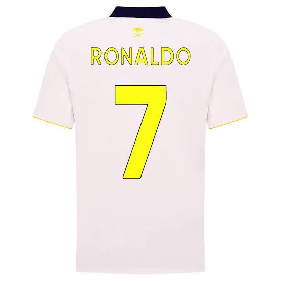 Jersey Playera Cristiano 7 Arabia Blanco Visita 2026  Talla  M