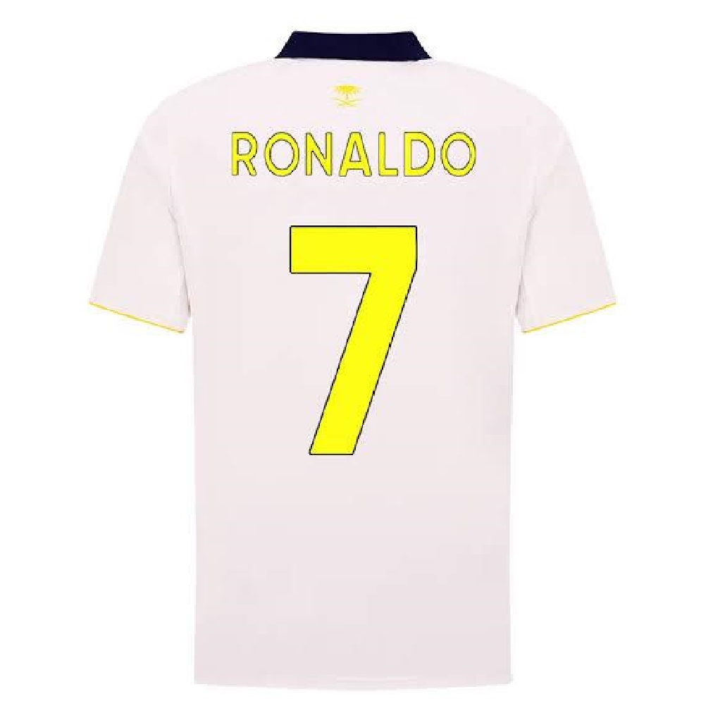 Jersey Playera Cristiano 7 Arabia Blanco Visita 2026  Talla  M