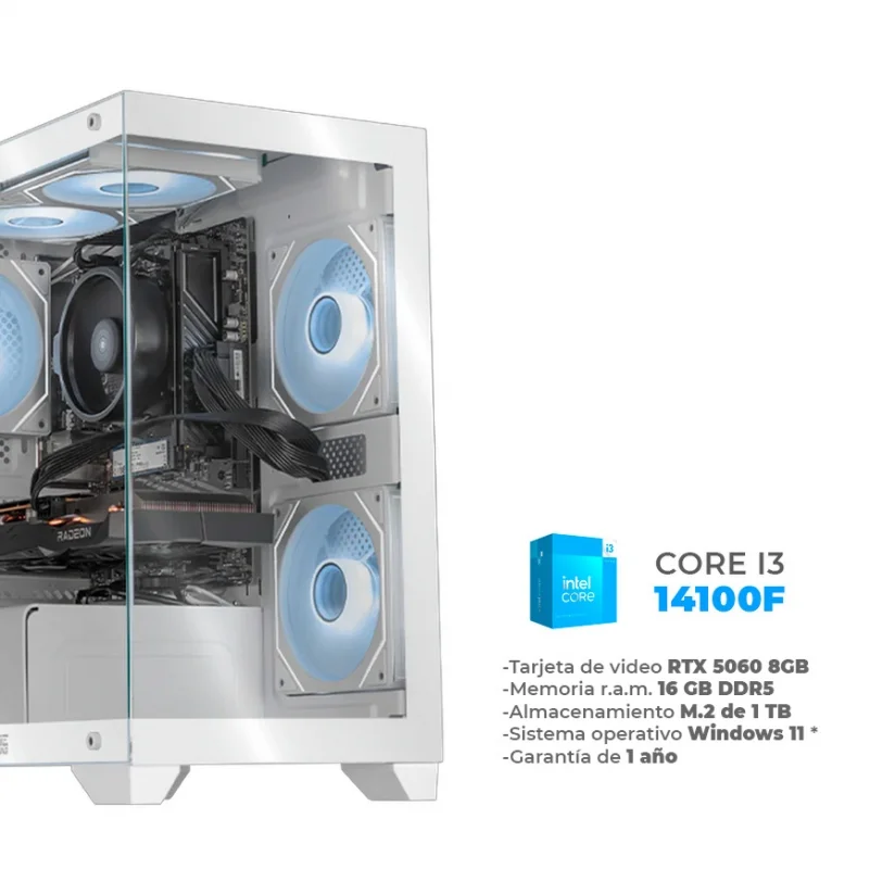 Rox - Core i3 14100F, RTX 5060 8GB, 16GB RAM DDR5, 1TB M.2 NVME