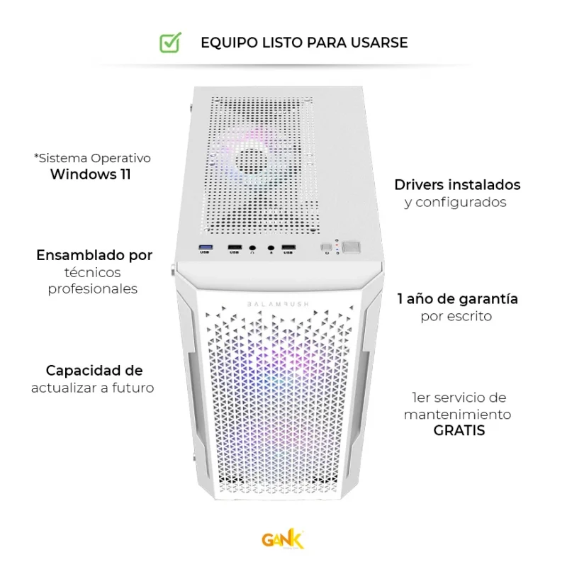 Yali V2 - AMD Ryzen 7 5700G, 16GB DDR4, 1TB M.2, Wifi, PC Gamer / Diseño