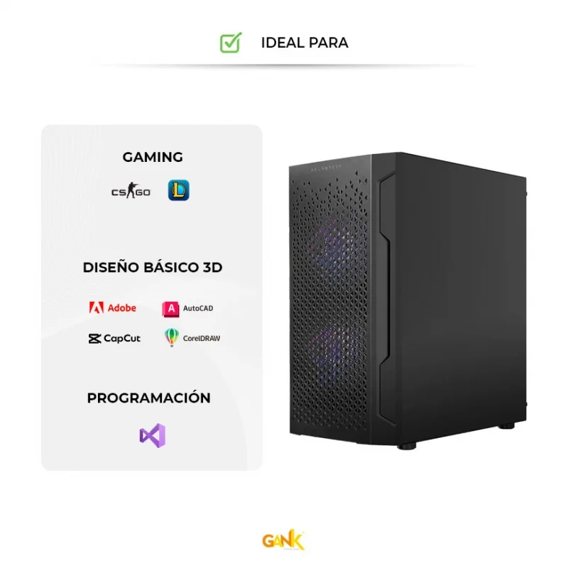 Yali V2 - AMD Ryzen 7 5700G, 16GB DDR4, 1TB M.2, Wifi, PC Gamer / Diseño