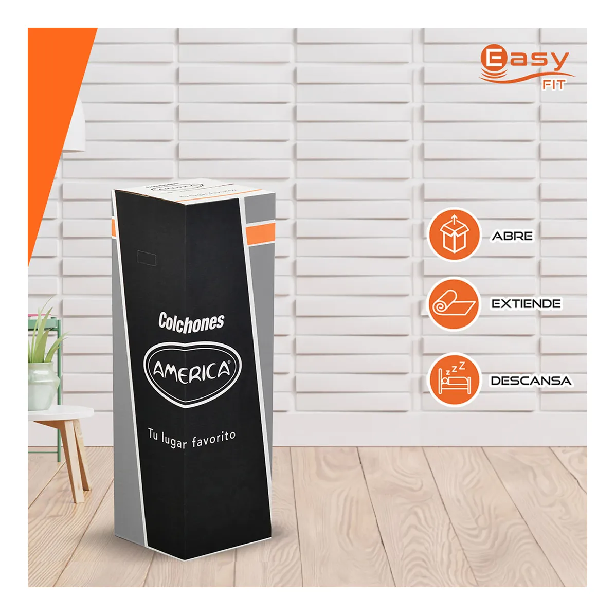 Colchones America Colchón Matrimonial de Latex CALM Colchón en Caja Hipoalergénico Soporte Ortopédico Transpirable