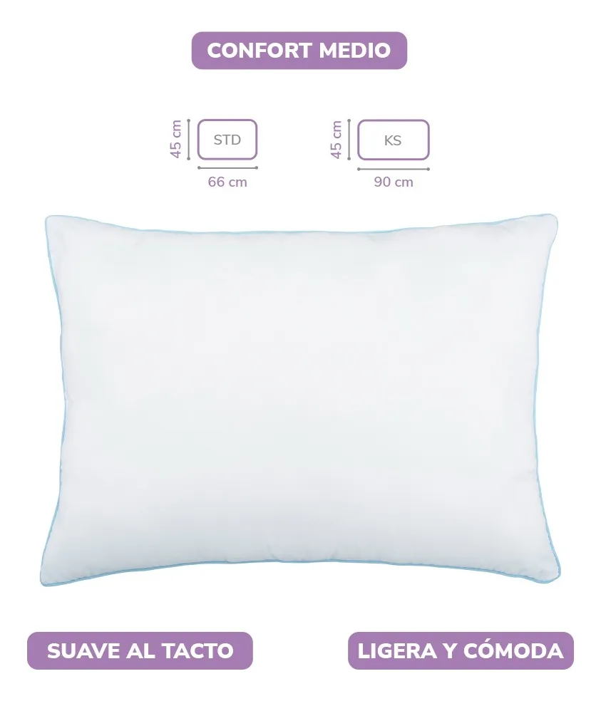 Almohada de Microfibra Relax America Home Hipoalergénica 