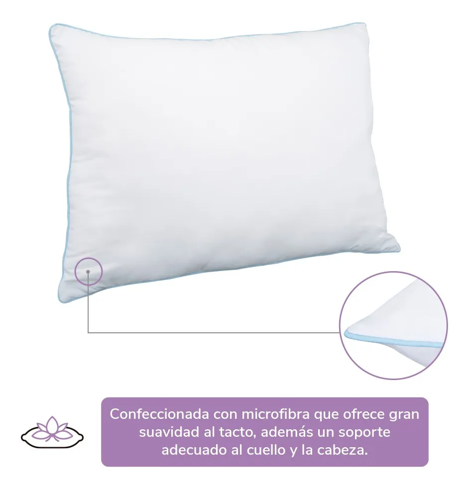 Almohada de Microfibra Relax America Home Hipoalergénica 