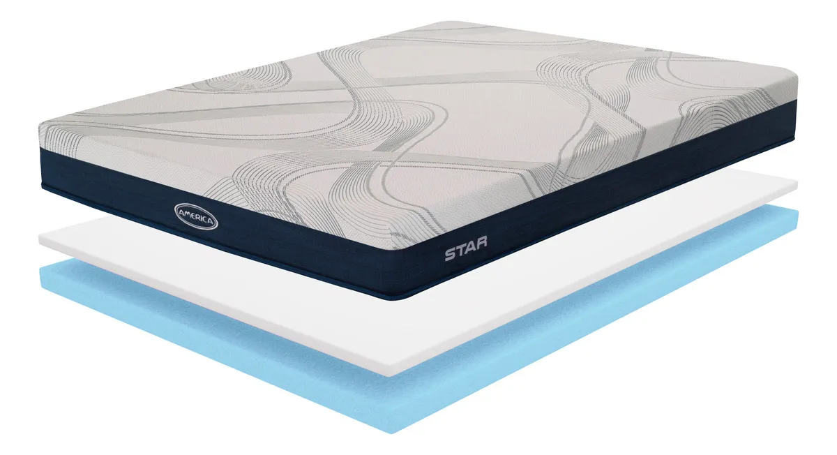 Colchones America  Colchon Matrimonial STAR 100% Espuma Colchón en caja 