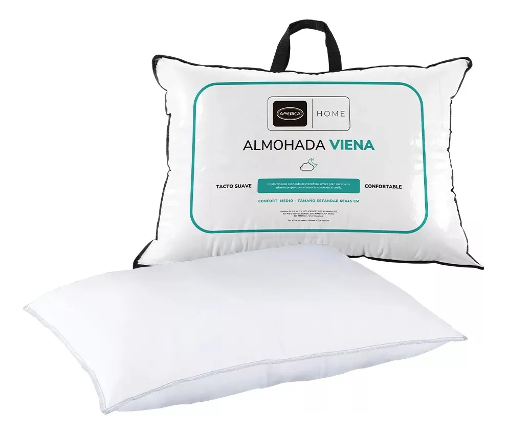 Almohada America Home Viena Microfibra Confort Medio Tamaño Estándar Hipoalergénica