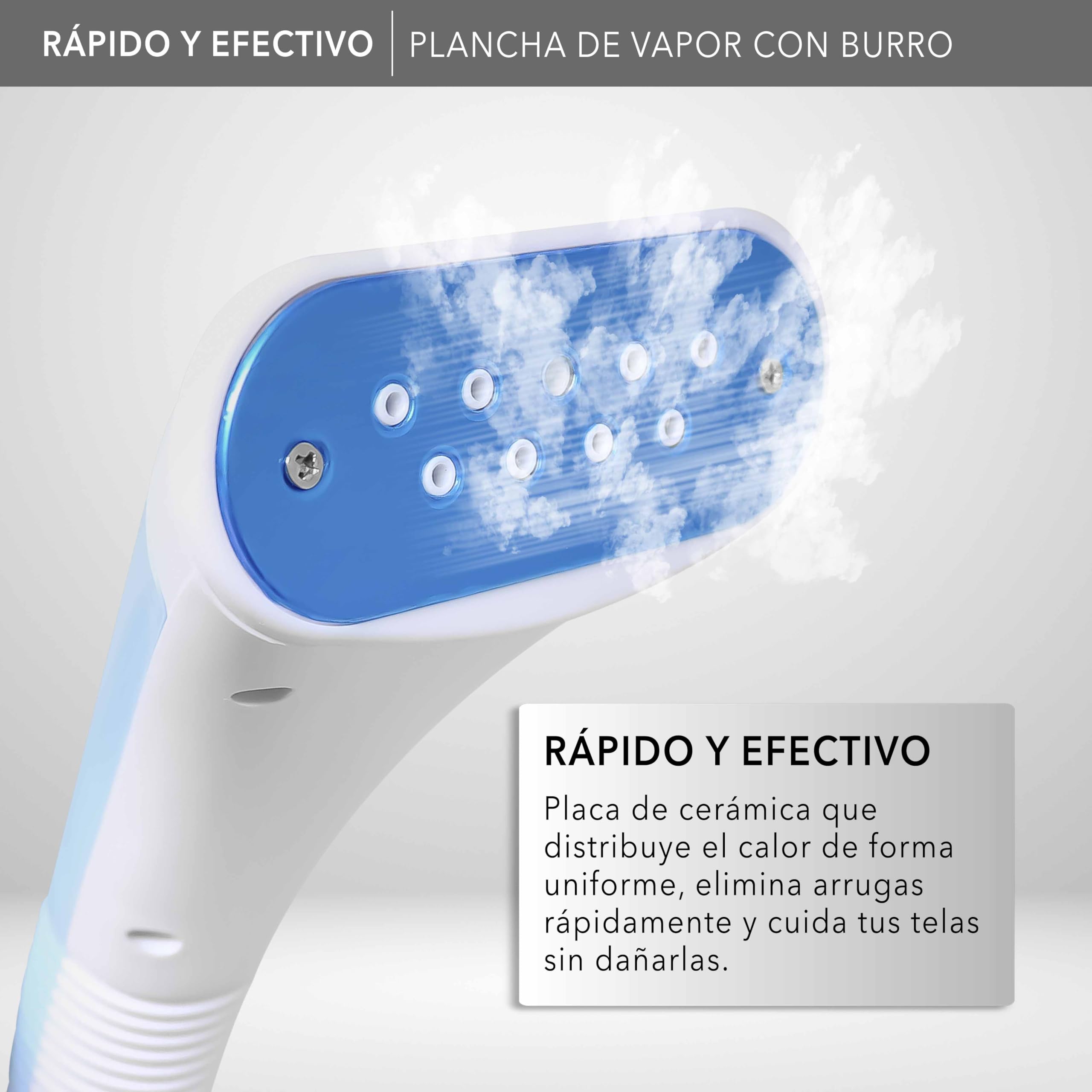 RCA Plancha de Vapor Vertical con Burro RC-932, Capacidad 1800 ml.