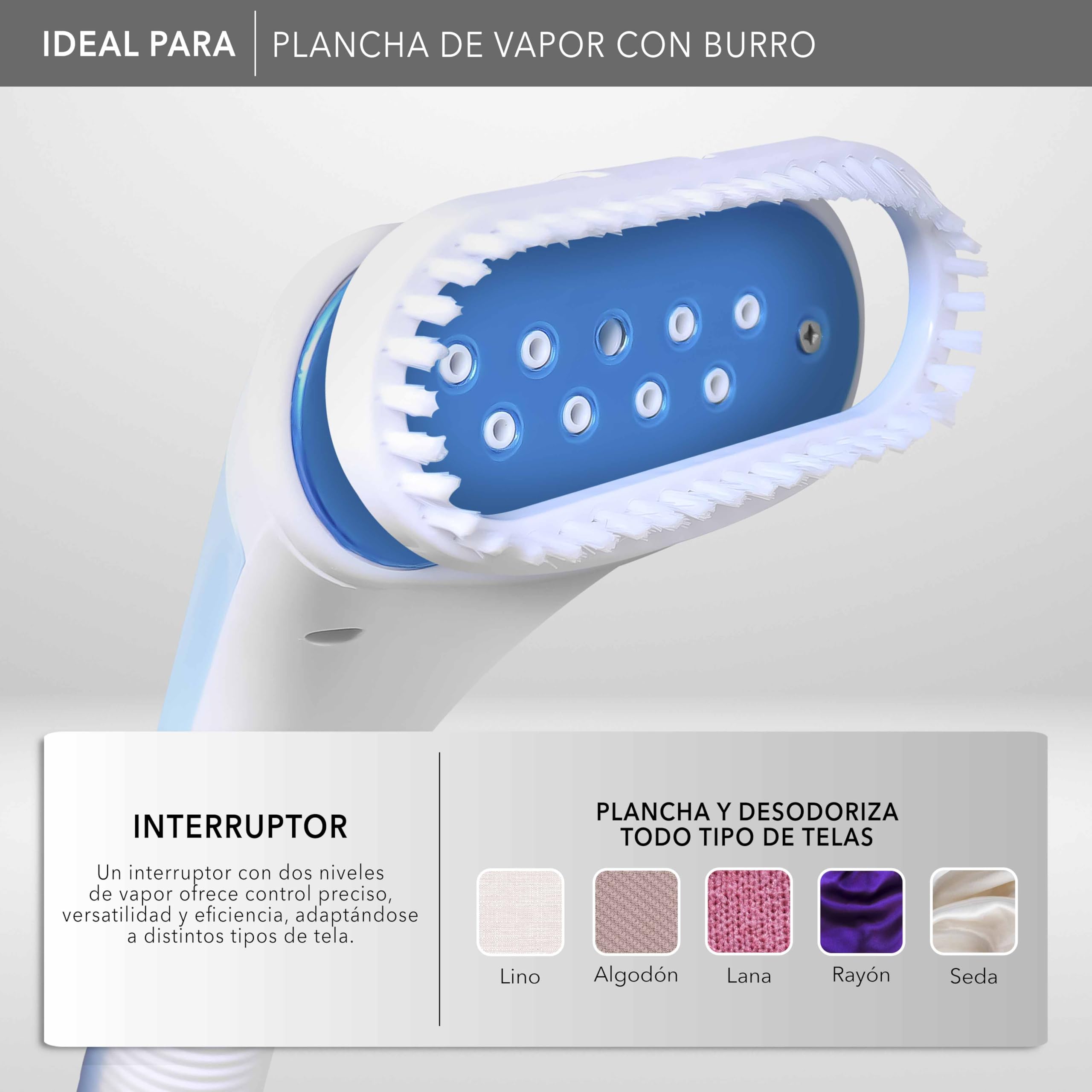 RCA Plancha de Vapor Vertical con Burro RC-932, Capacidad 1800 ml.