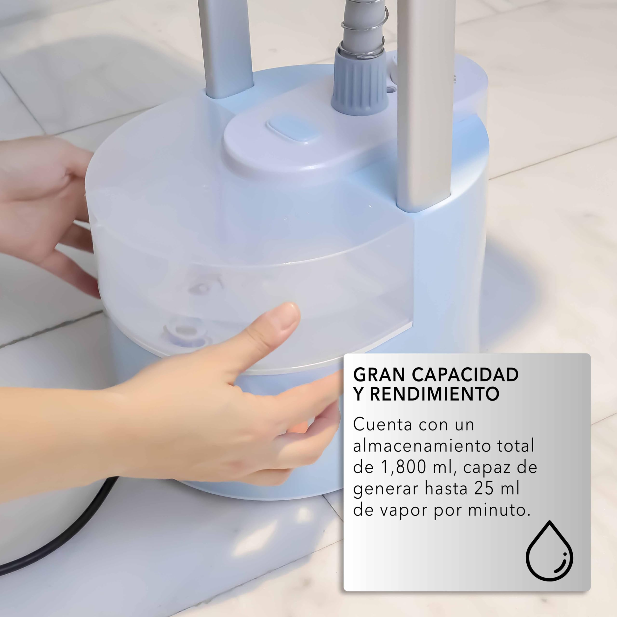 RCA Plancha de Vapor Vertical con Burro RC-932, Capacidad 1800 ml.