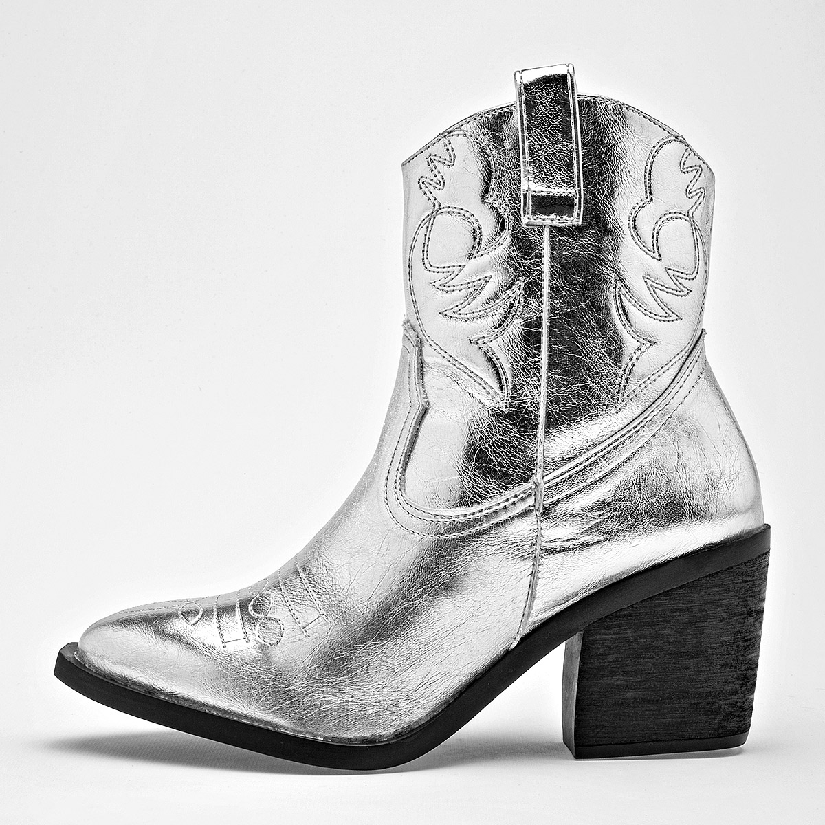 BOTA VAQUERA MUJER LADY ONE CA7511 PLATA
