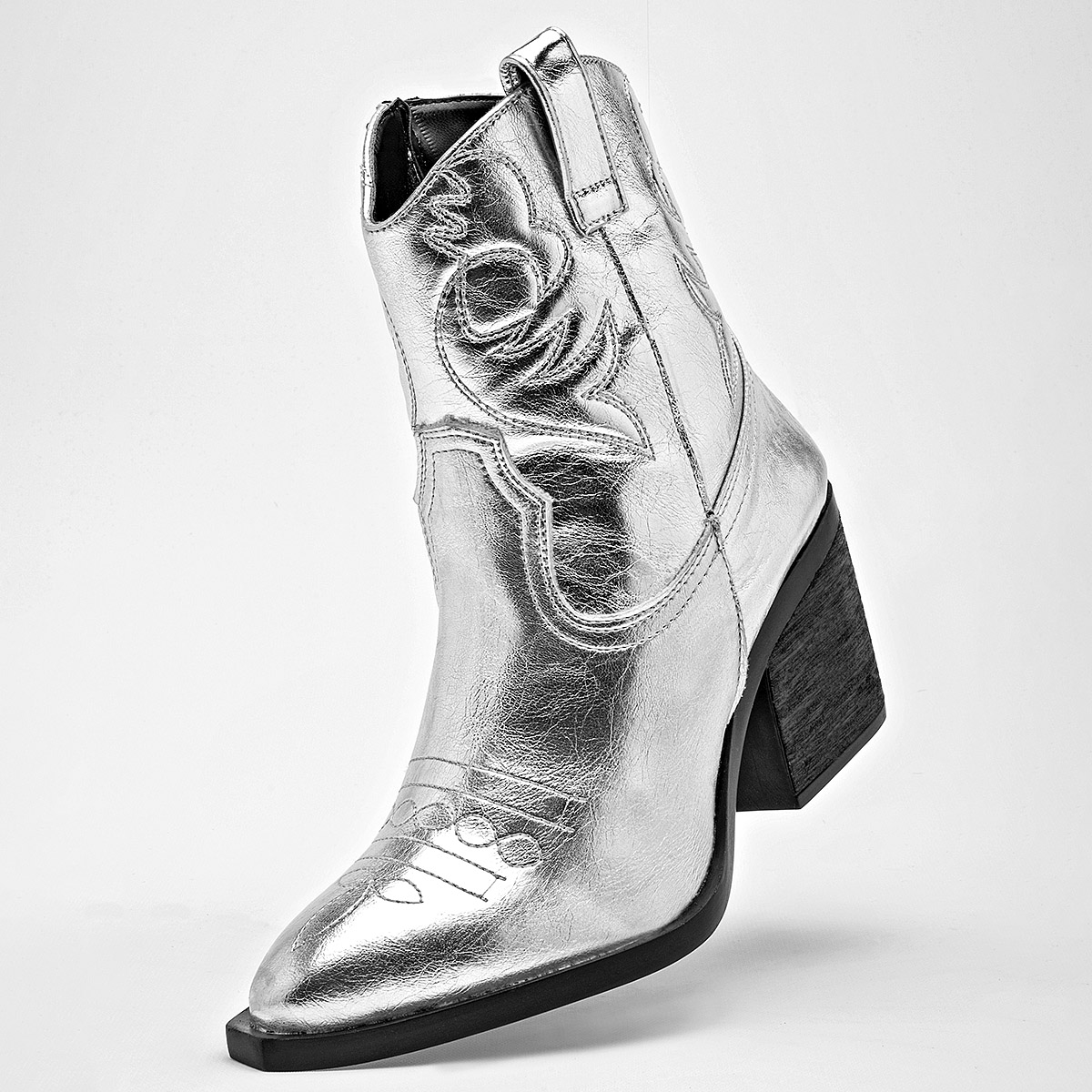 BOTA VAQUERA MUJER LADY ONE CA7511 PLATA
