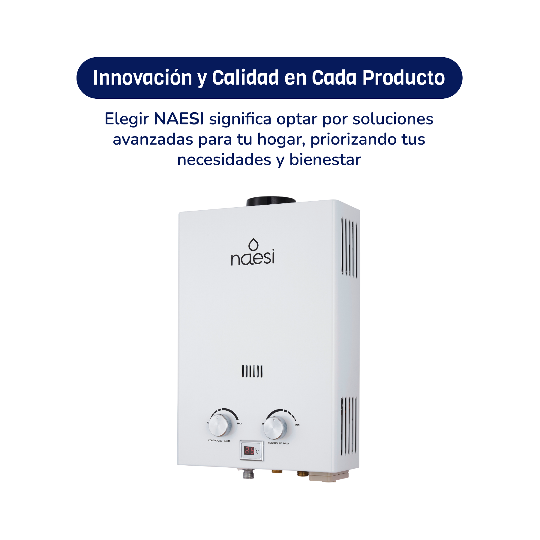 Calentador de Agua de Paso Naesi 6 L/m GAS LP Naesi