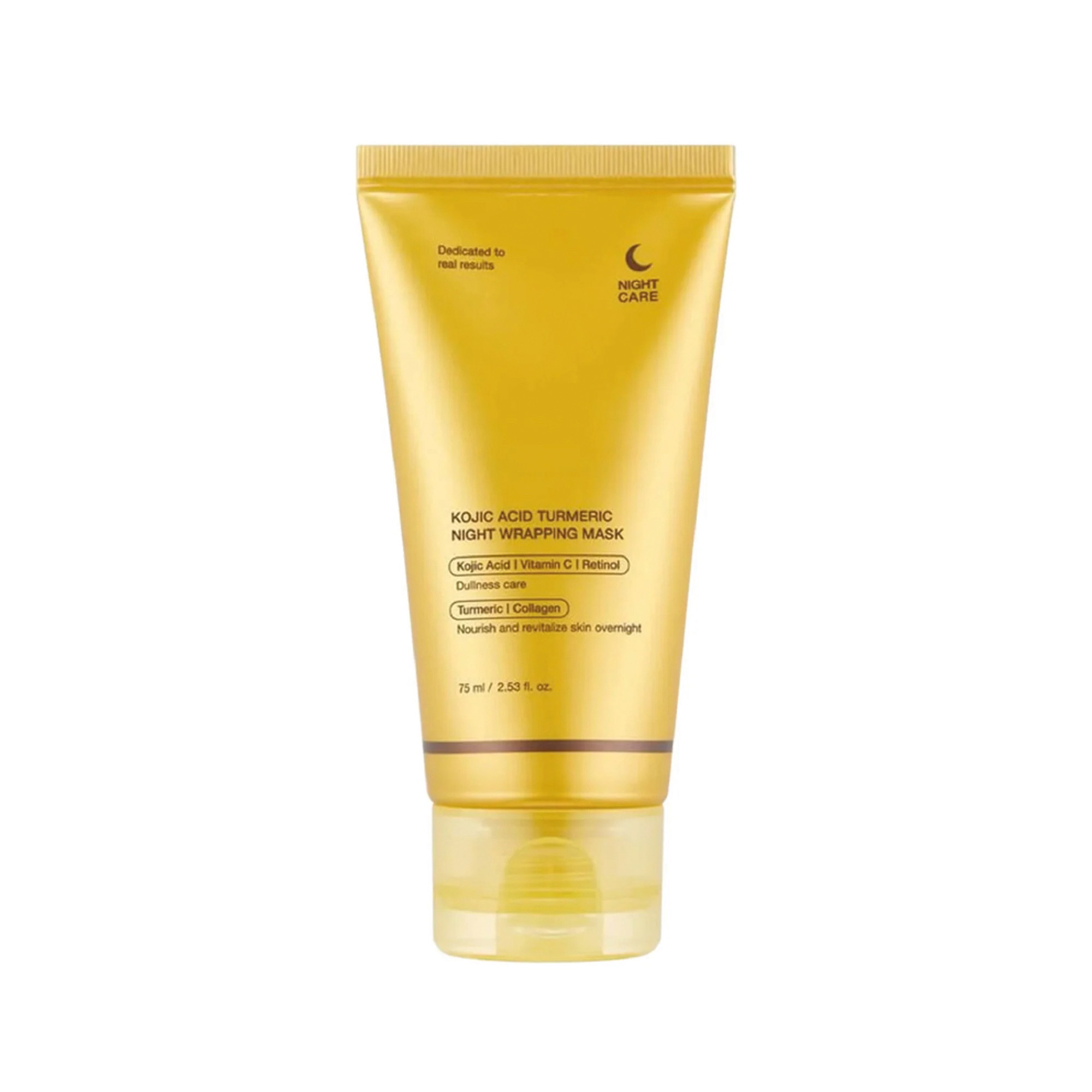 Medicube Kojic Acid Turmeric Night Wrapping Mask, Mascarilla Facial Nocturna Iluminadora con Ácido Kójico 75 ml