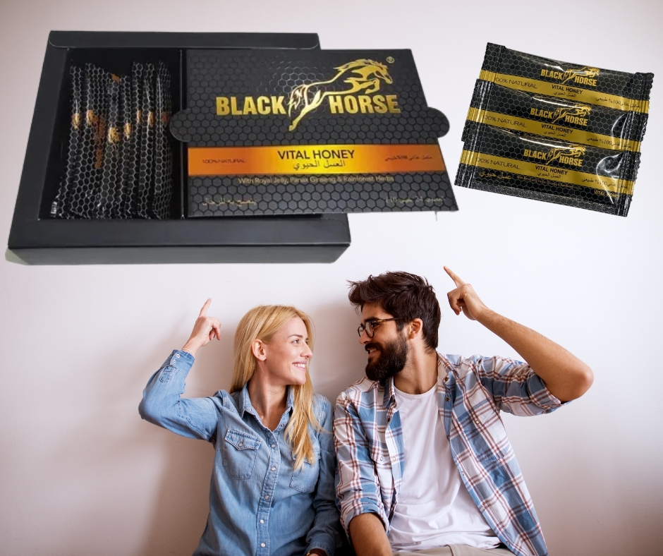 Black Horse Miel 10g Potencia Premium Vital Honey  24 Sobres