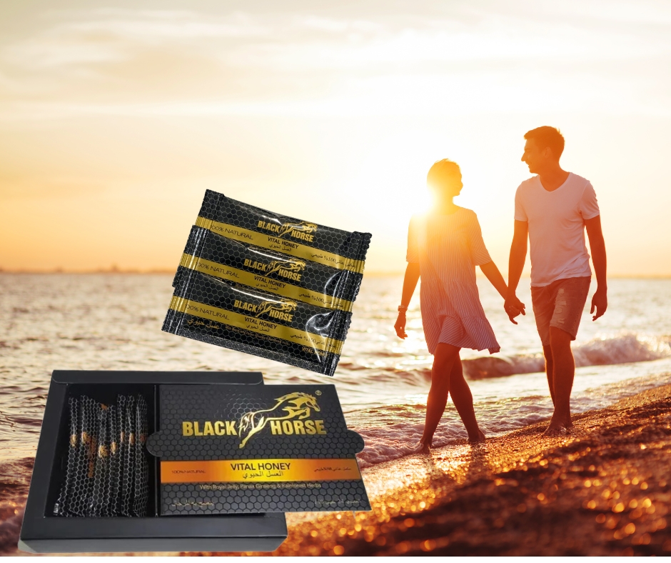 Black Horse Miel 10g Potencia Premium Vital Honey  24 Sobres