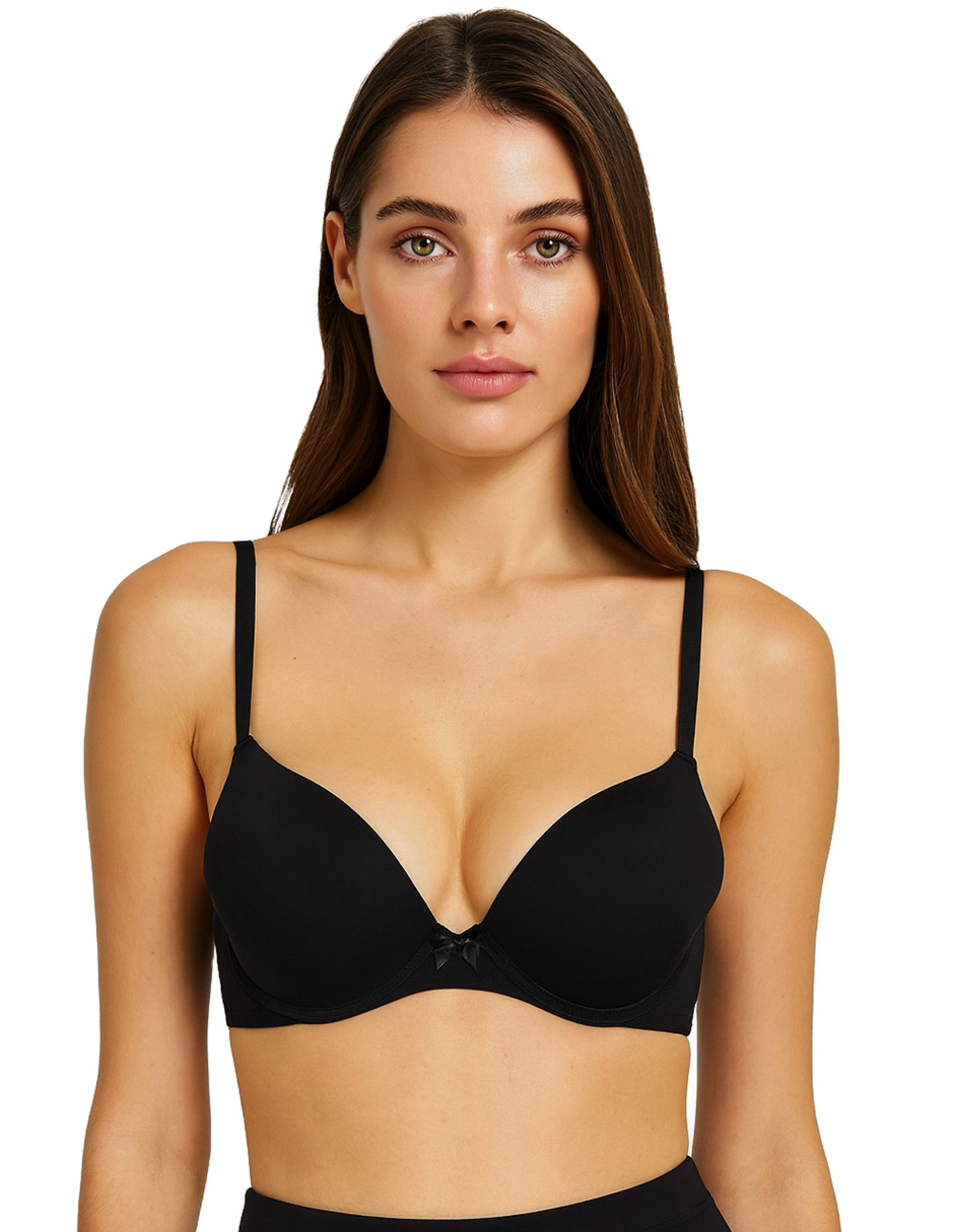 Paquete de 3 Brasieres Doble Push Up, Aumenta hasta dos tallas incluye 6 Colores Diferentes 