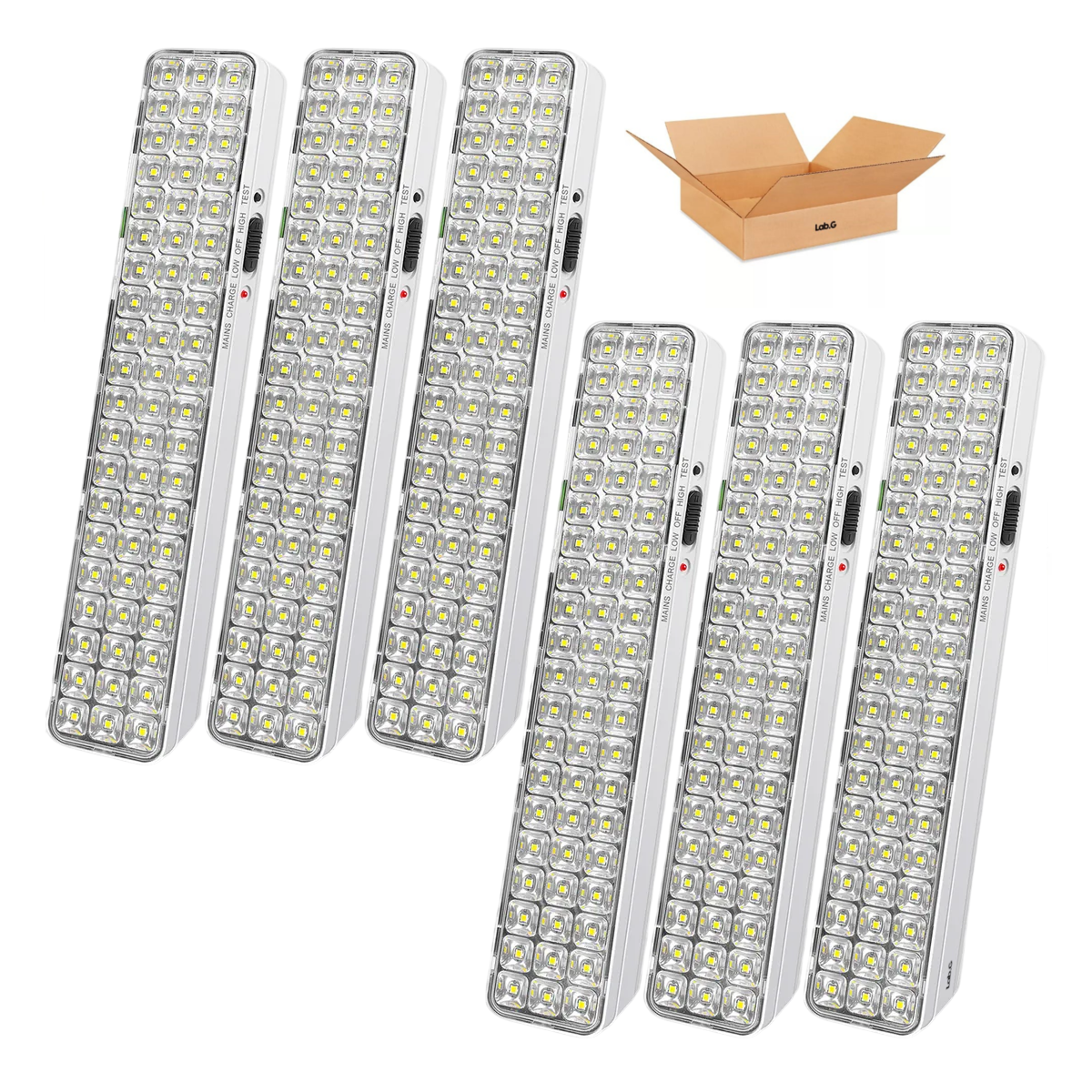 Lámpara De Emergencia Recargable Luces 60 Leds Luz Lonk 6pzs