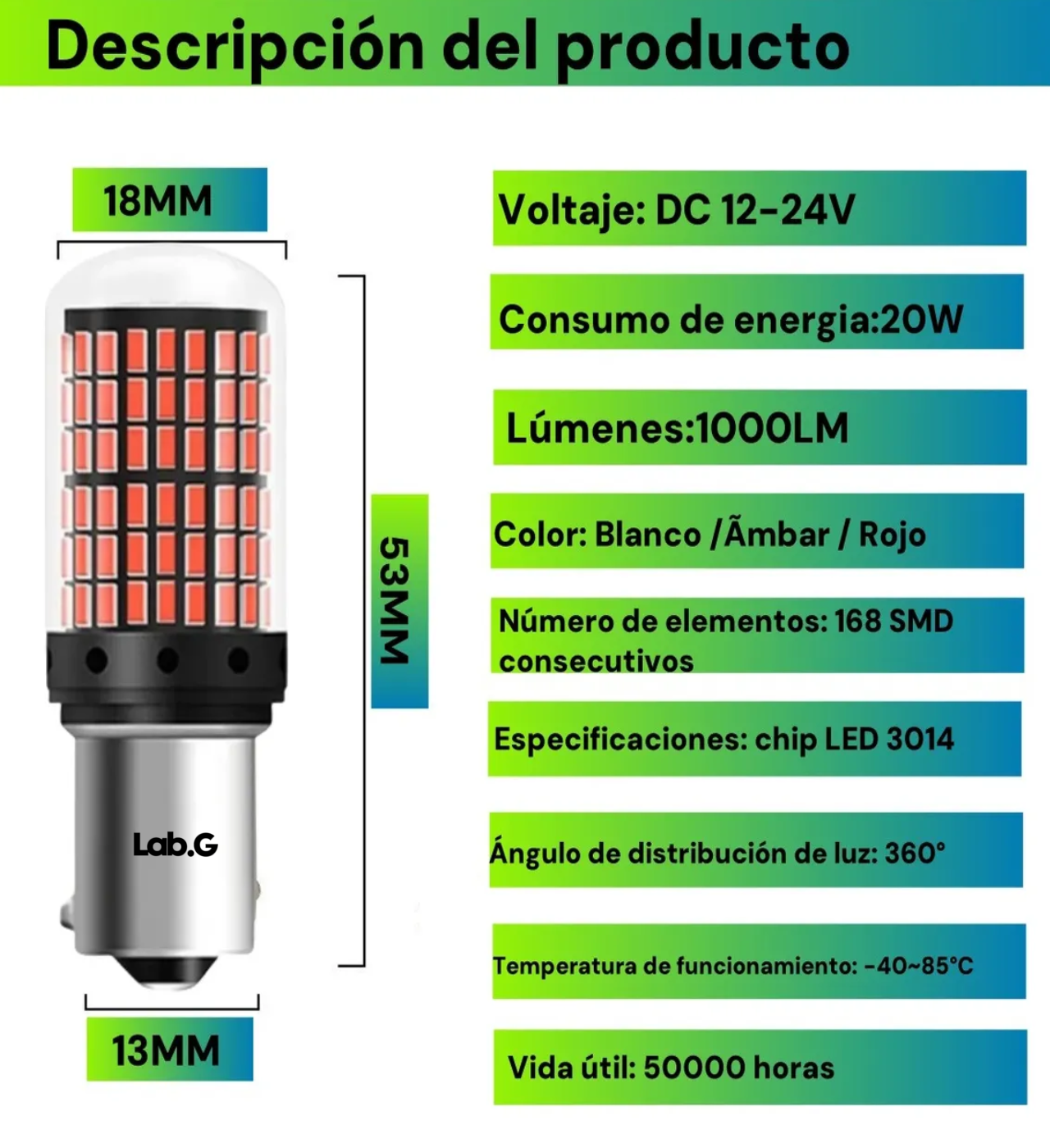 "2 Focos Led 1156 Bau15s Direccionales Py21w 7507 Cuartos Luz Roja 150° "