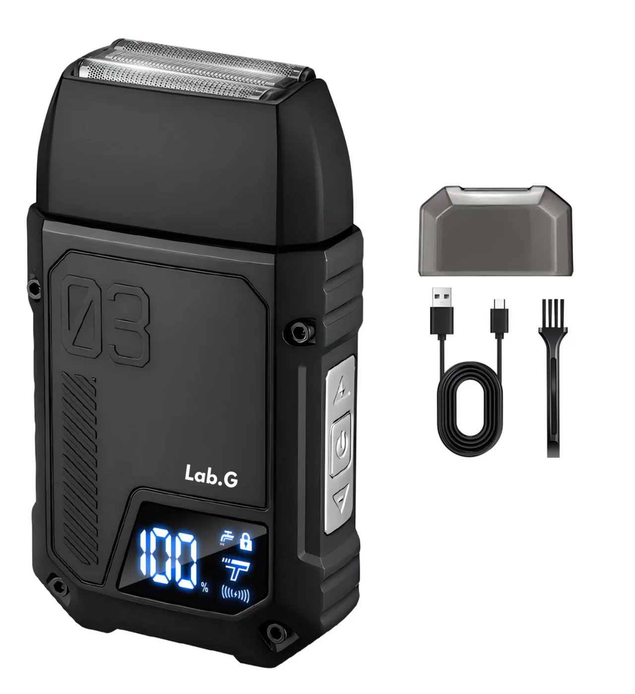 Rasuradora Electrica Barba Afeitadora 3 Niveles Inalambrica negra