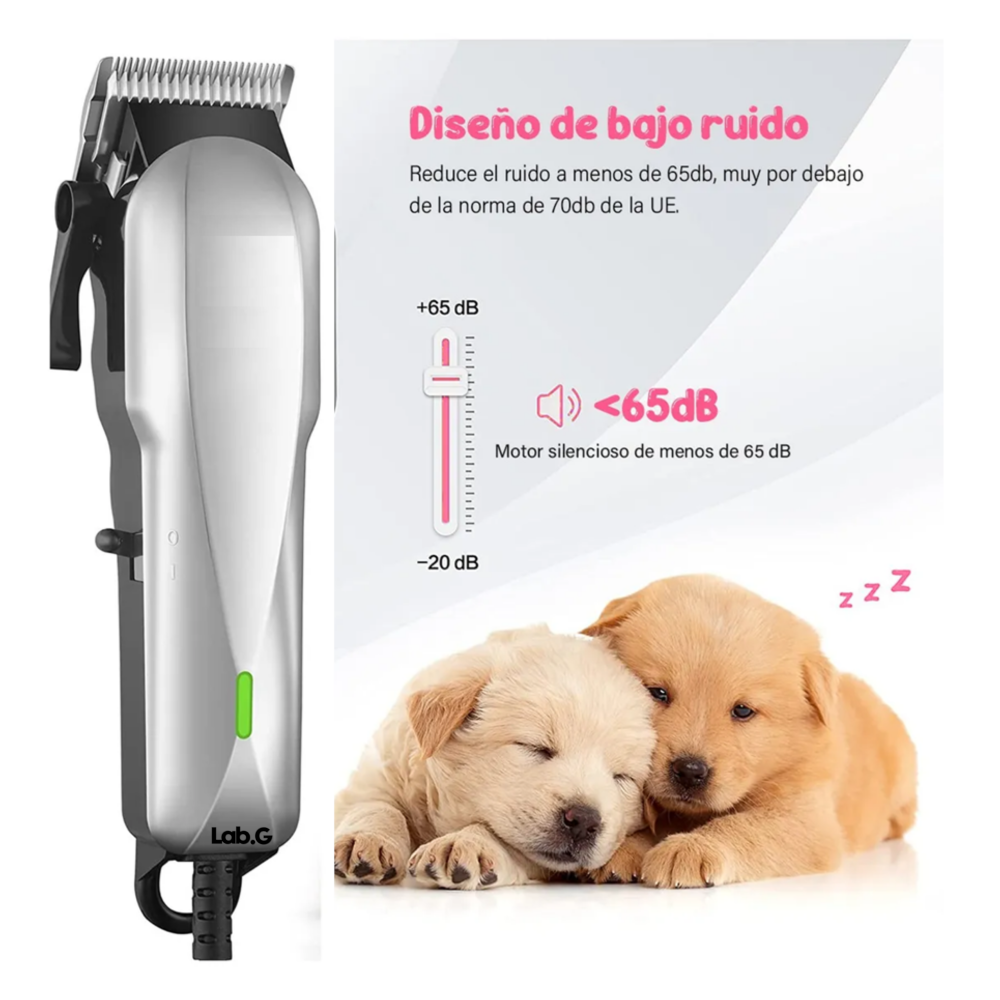 Maquina Cortador Rasurador Profesional Pelo Perro Silenciosa Gris