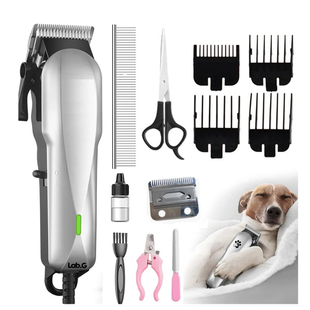 Maquina Cortador Rasurador Profesional Pelo Perro Silenciosa Gris