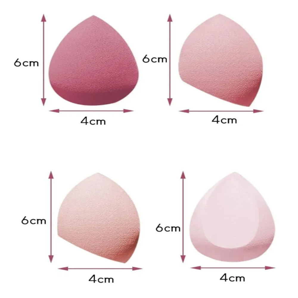 Kit Esponja De Maquillaje Caja De 8 Piezas Rosa