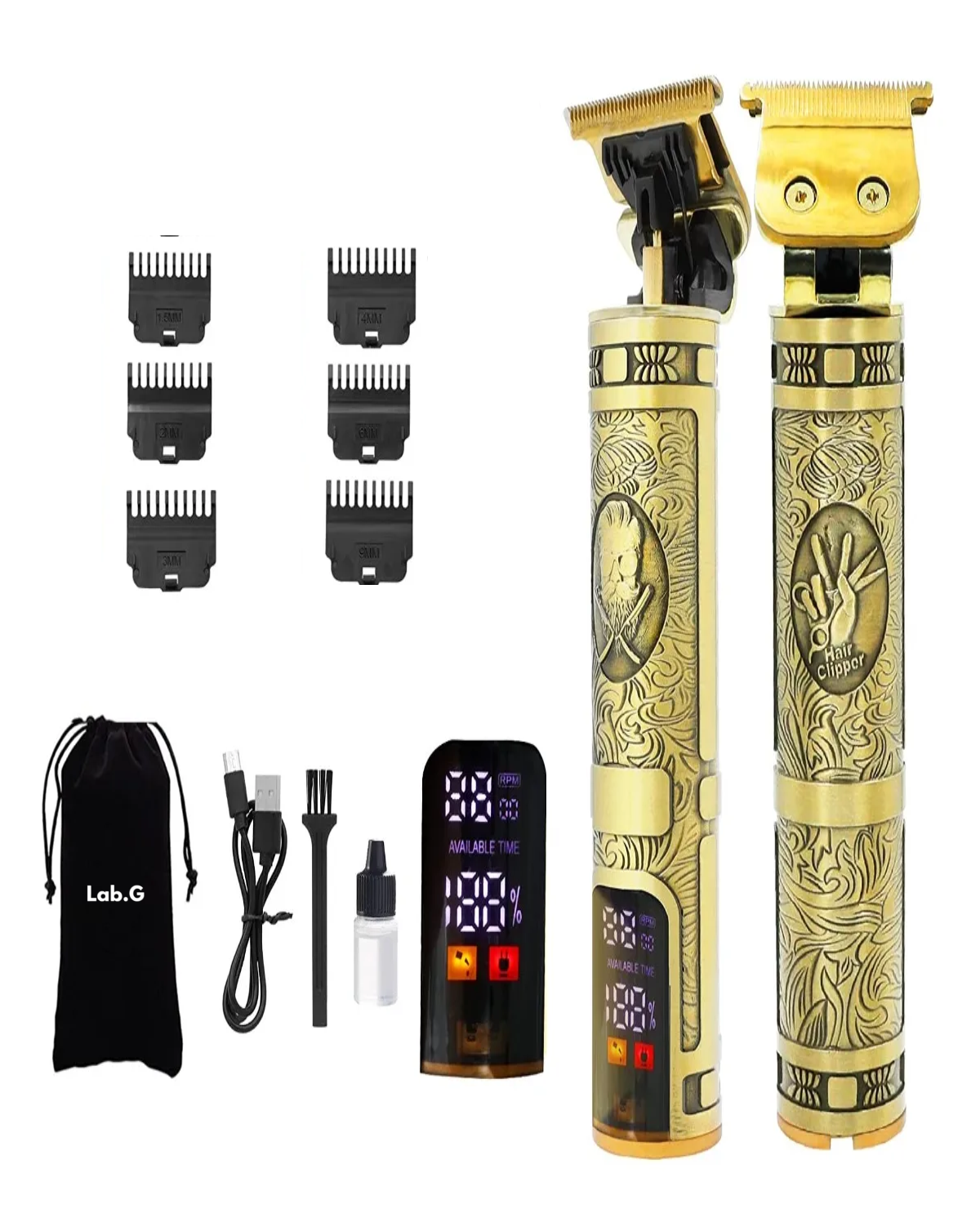 Rasuradora Inalámbrica Recargable Kit Cortadora Profesional dorada21790