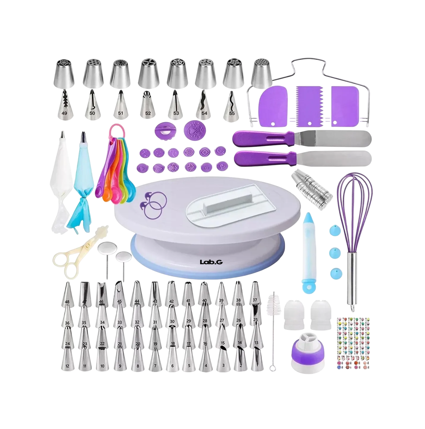 137 Duyas Boquillas Rusas Base Giratoria Pasteles Repostería