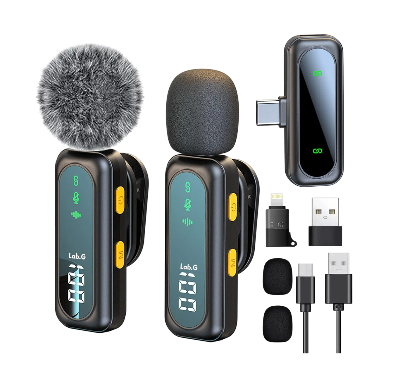 Micrófono Solapa Inalámbrico Cancelación De Ruido Negro