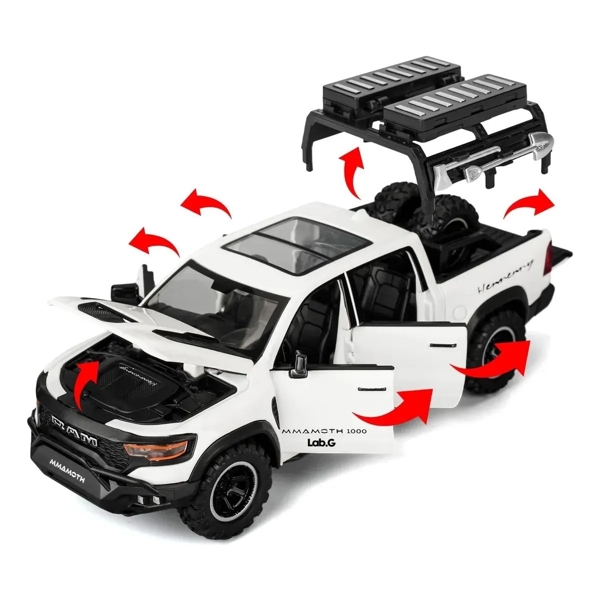Dodge Ram Trx Mammoth Miniatura Metal Coche Con Luz Y Sonido | Cuotas Dodge Ram Trx Mammoth Miniatura Metal Coche Con Luz Y Sonido | Cuotas