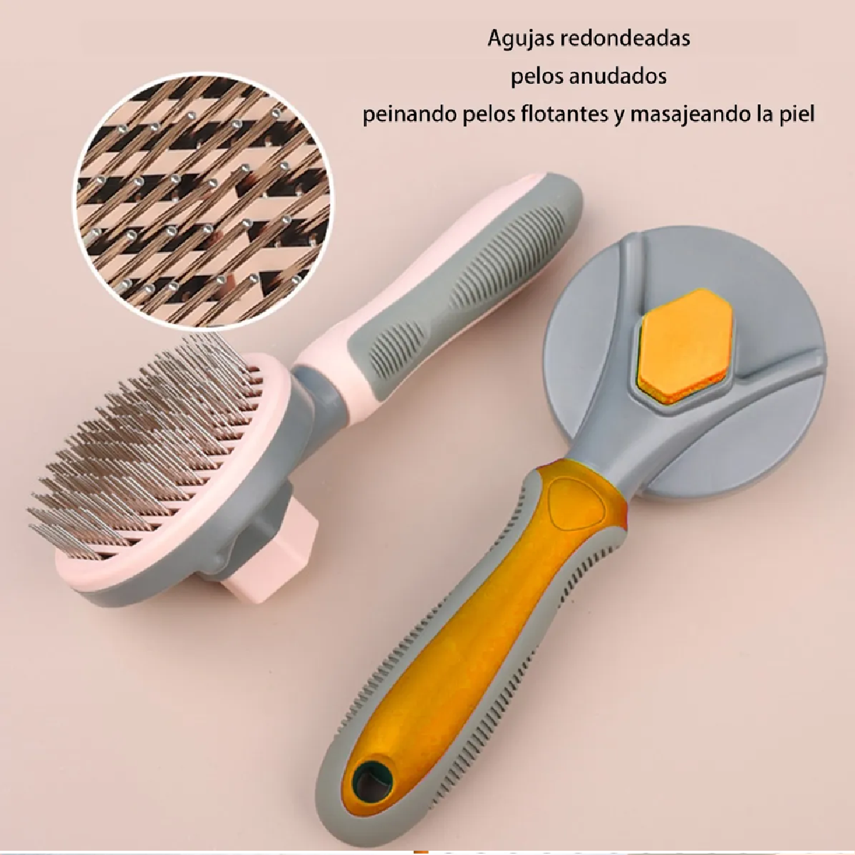 Cepillo Deslanador Para Quita Pelo 2 En 1 Naranja 