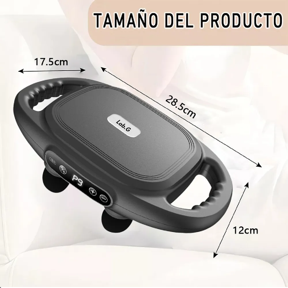 Masajeador Eléctrico Muscular Corporal Espalda De Masaje negro