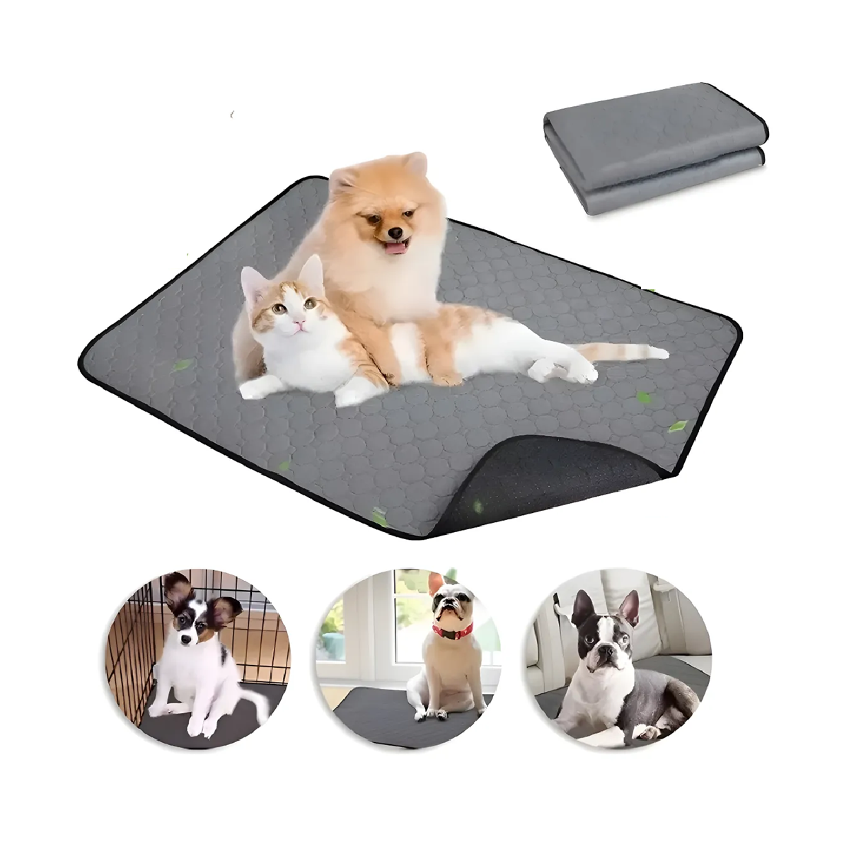 Pañales Tapete Entrenador Para Perro Almohadillas GRIS