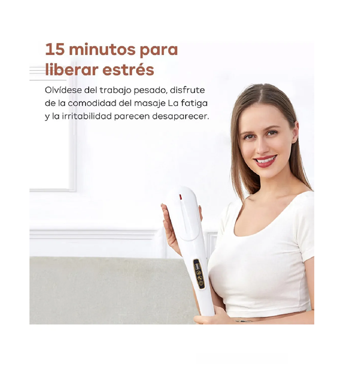 Masajeador Eléctrico Portátil Genérico - Cuello, Cabeza Blanco