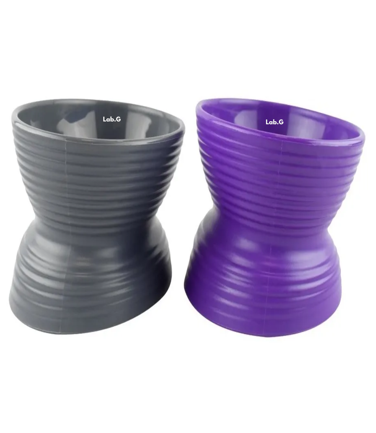 Set 2 Platos Mascotas gris y morado