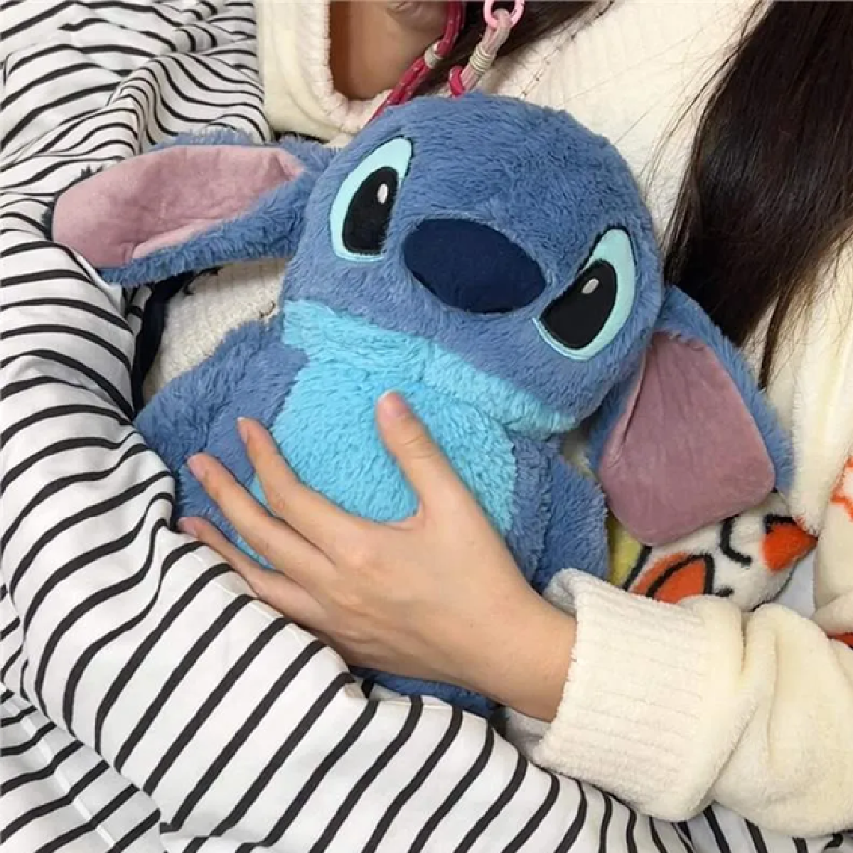 Stitch Bolsa De Agua Caliente Peluche 2pz Azul