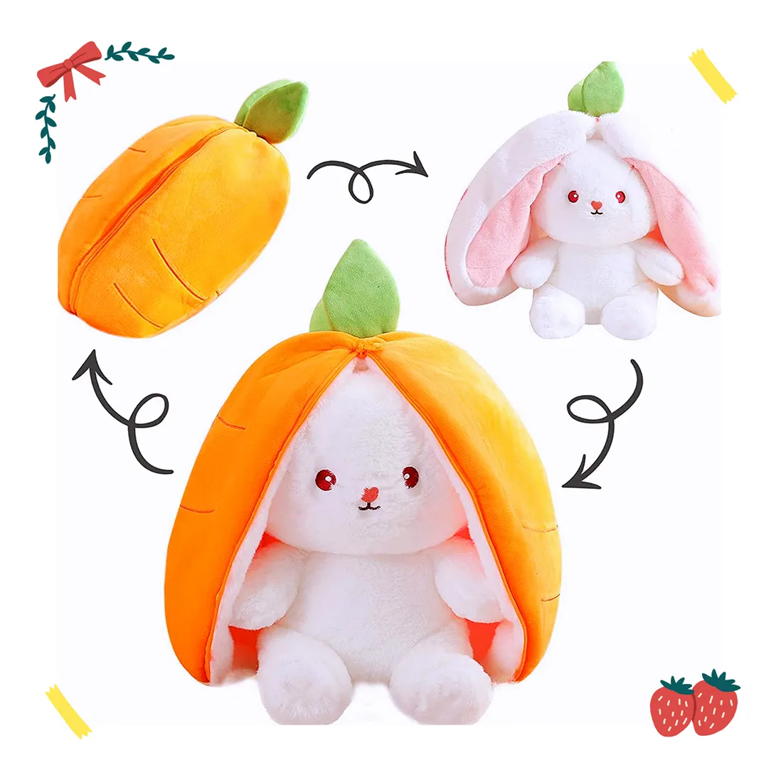 Conejo De Peluche De Zanahoria/ Fresa 4pcs Colores