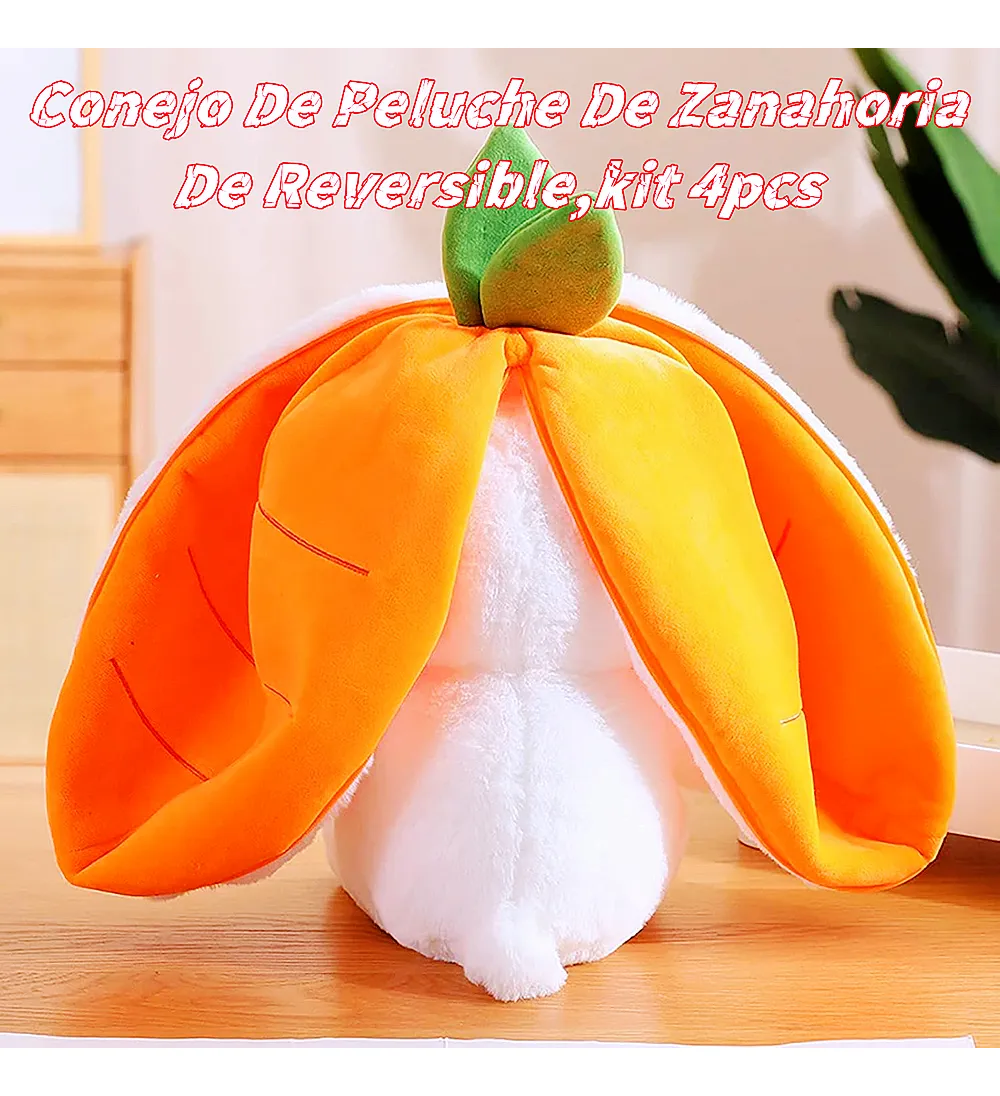 Conejo De Peluche De Zanahoria/ Fresa 4pcs Colores
