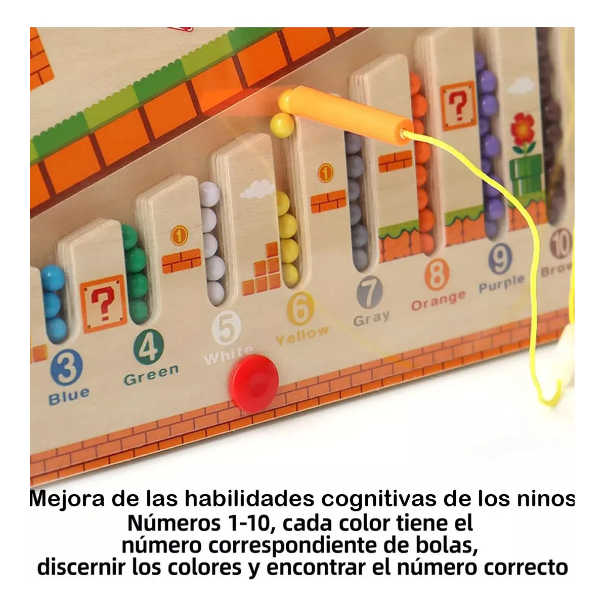 Laberinto De Madera Juguetes67PZ Magnéticos Colores