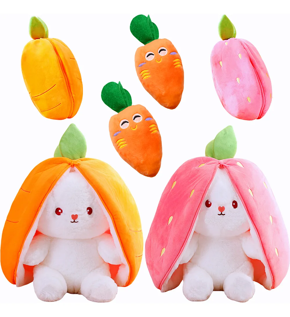 Conejo De Peluche De Zanahoria/ Fresa 4pcs Colores