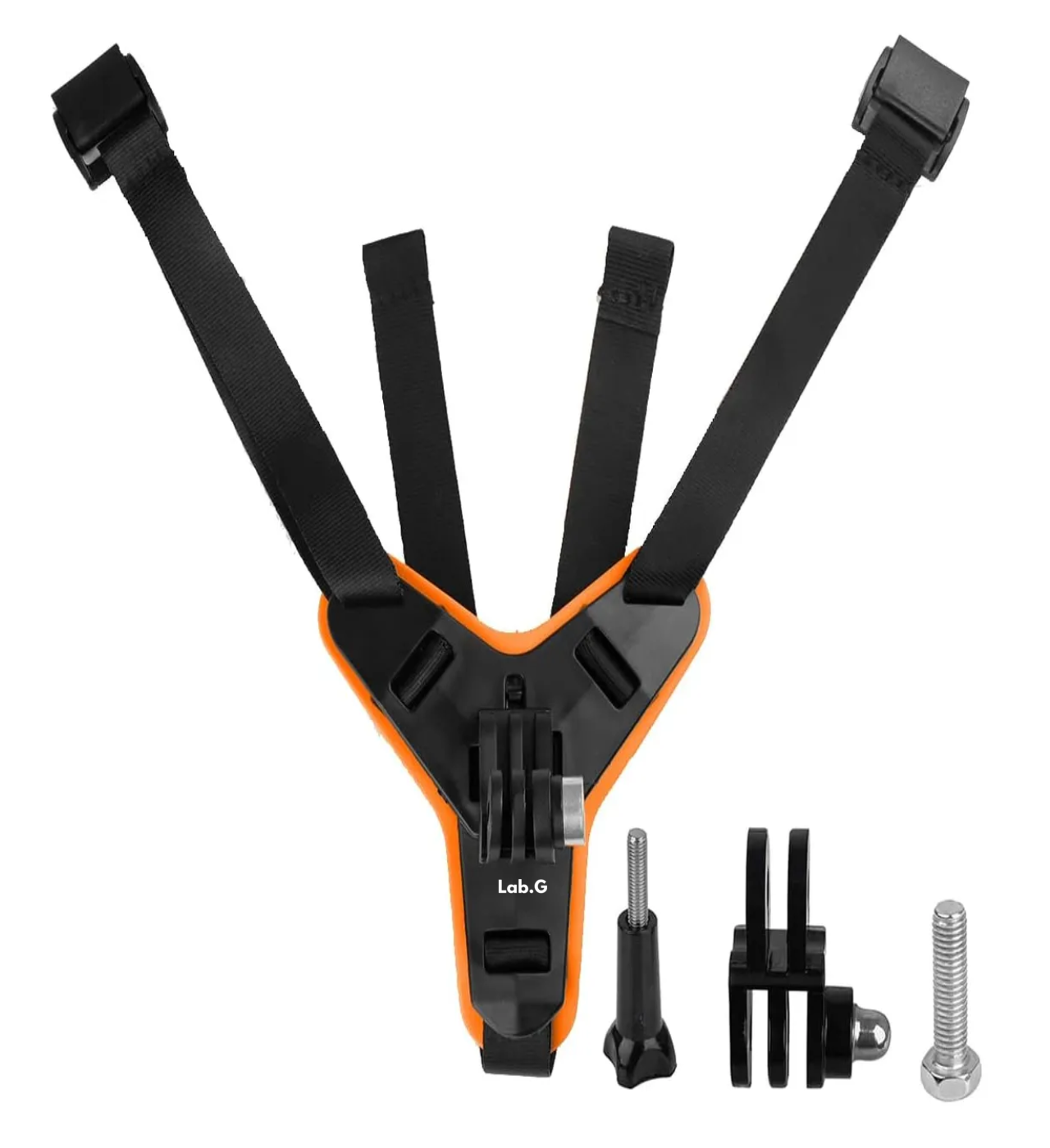Soporte De Cámara Soporte De Barbilla Gopro Adaptador Negro Naranja