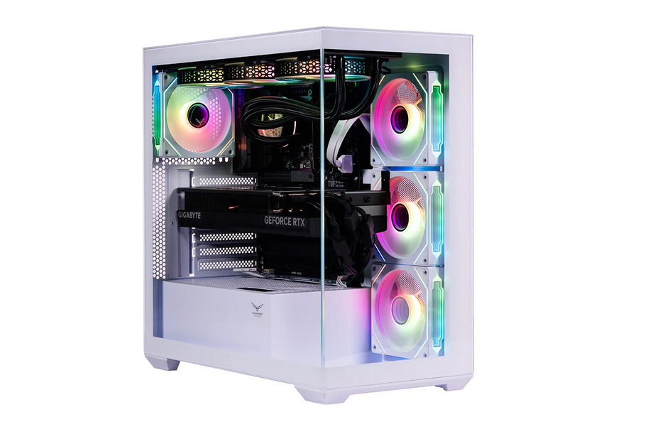 Gabinete Naceb NA-0637B, Midi-Tower, ATX/Micro-ATX/Mini-ITX, USB 3.0, sin Fuente, 4 Ventiladores Instalados, Blanco. 