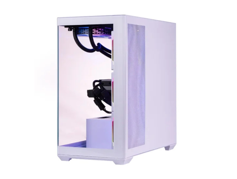 Gabinete Naceb NA-0637B, Midi-Tower, ATX/Micro-ATX/Mini-ITX, USB 3.0, sin Fuente, 4 Ventiladores Instalados, Blanco. 