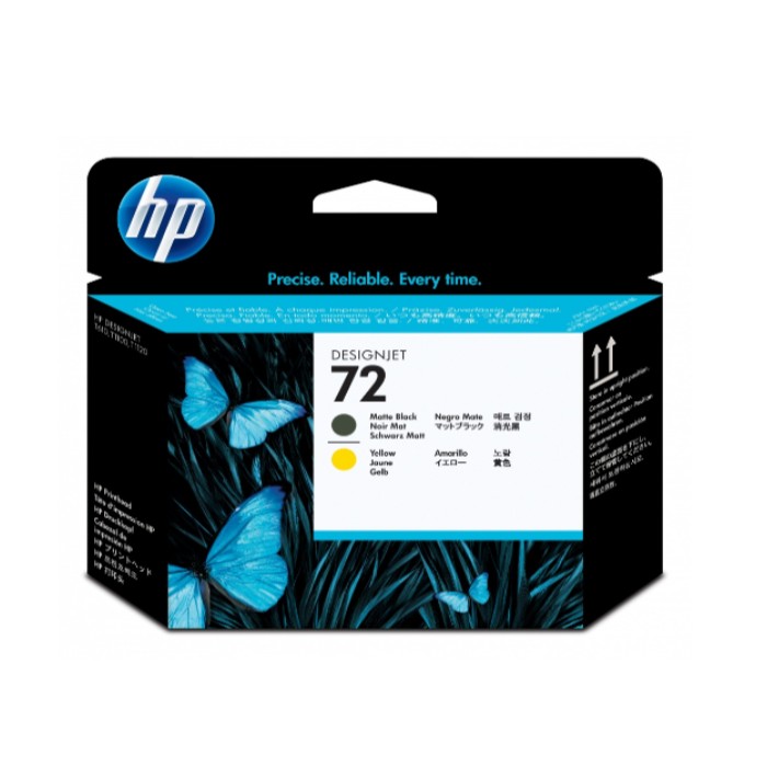 Cabezal HP 72 Negro Mate/Amarillo. 