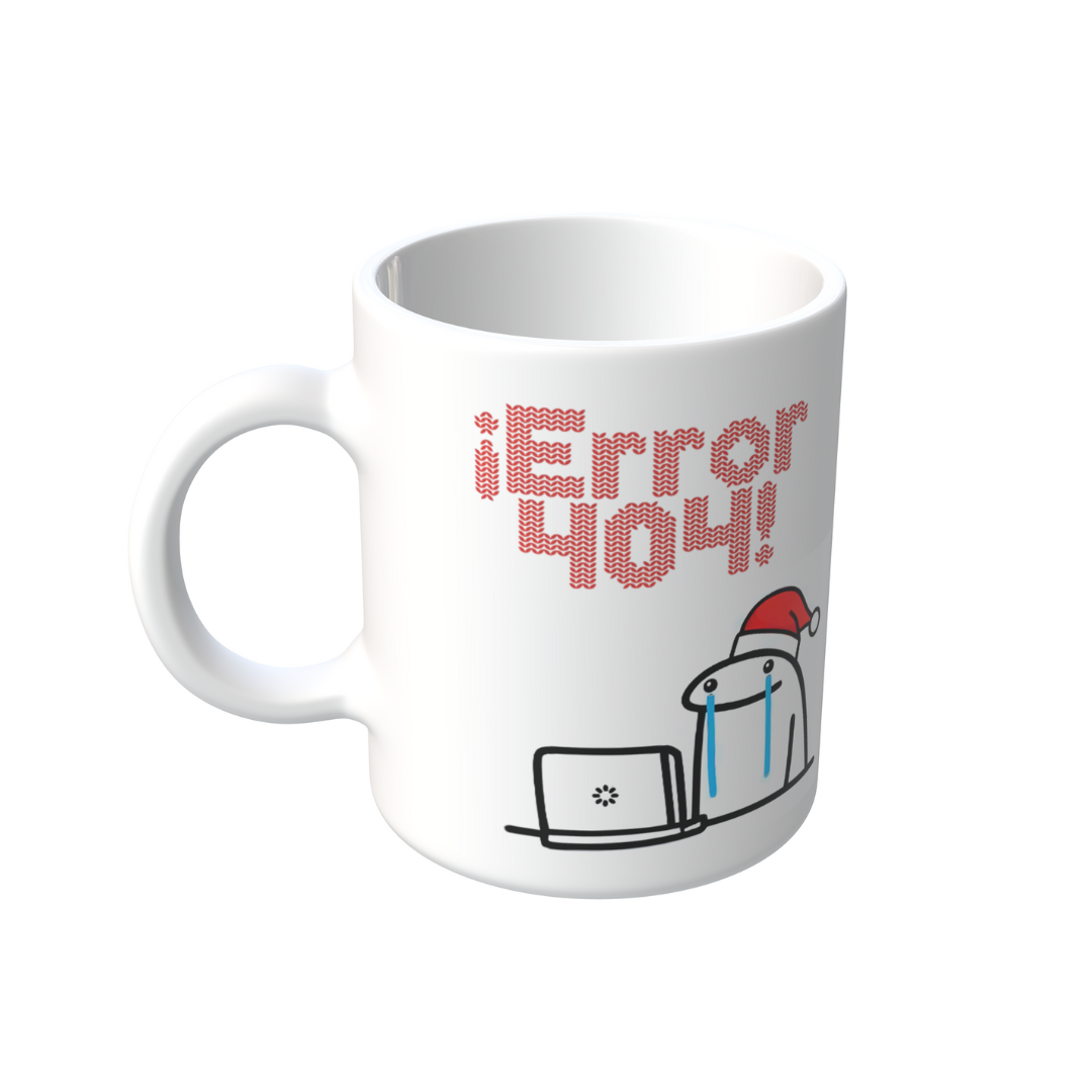 Taza blanca Cargando Espíritu Navideño I ERROR I meme flork I Regalo ...