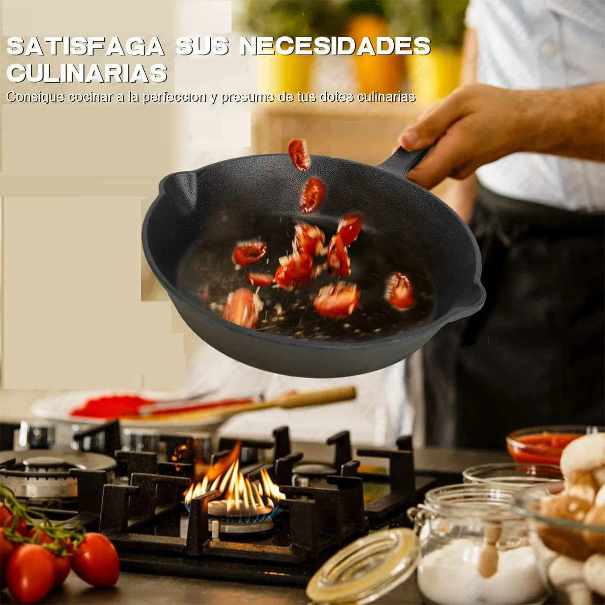 Sartén De Hierro Fundido Antiadherente Set De Sartenes 9 Pcs