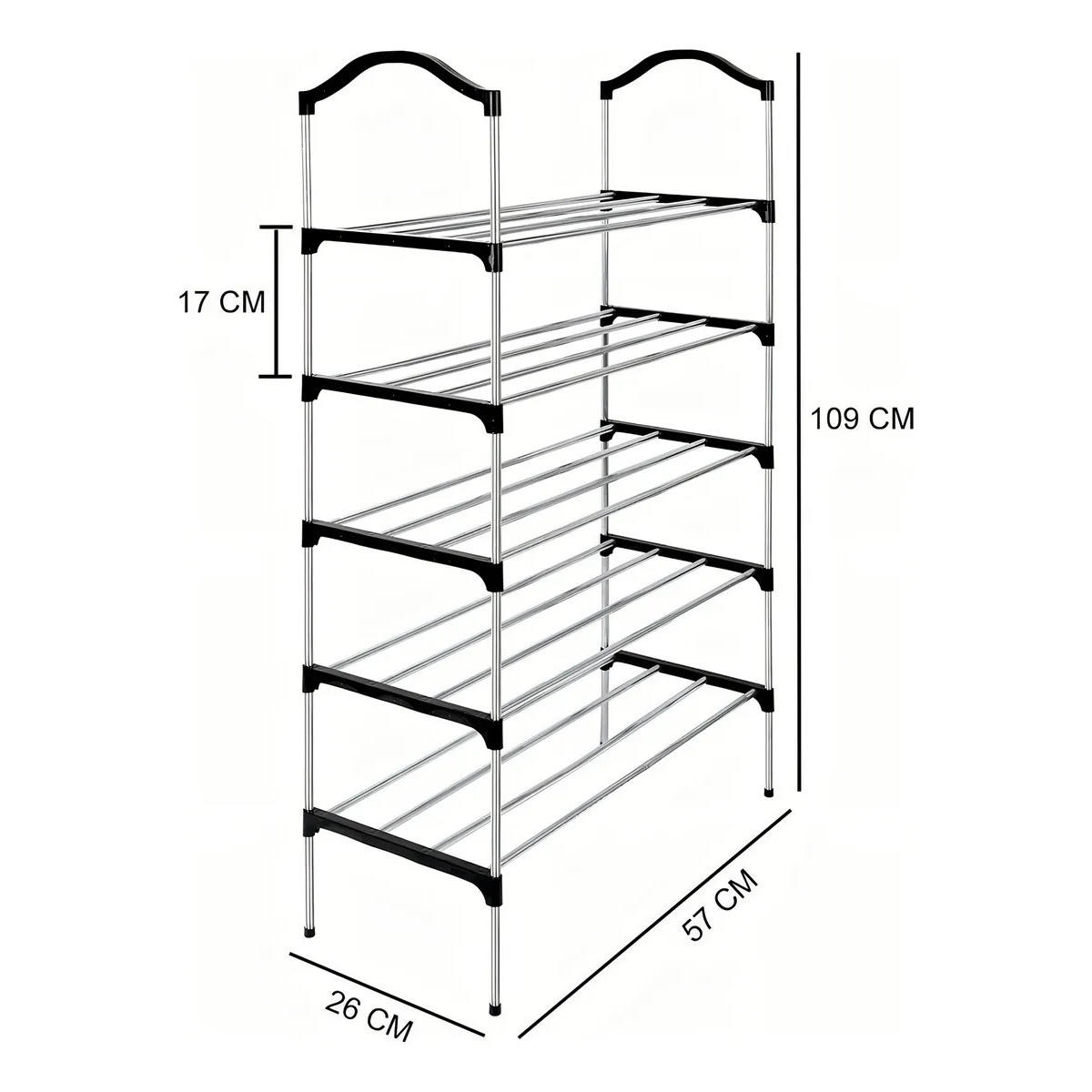 Organizador zapatera color plateado
