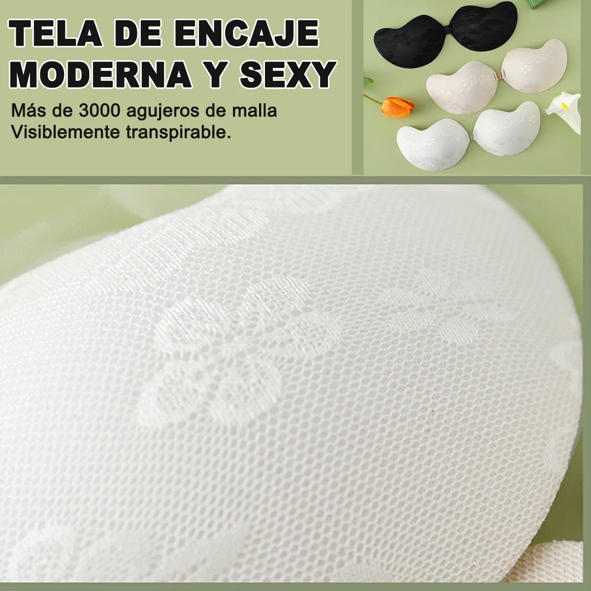 Brasier Strapless Invisible, 2 Unidades Negro y Nude A32