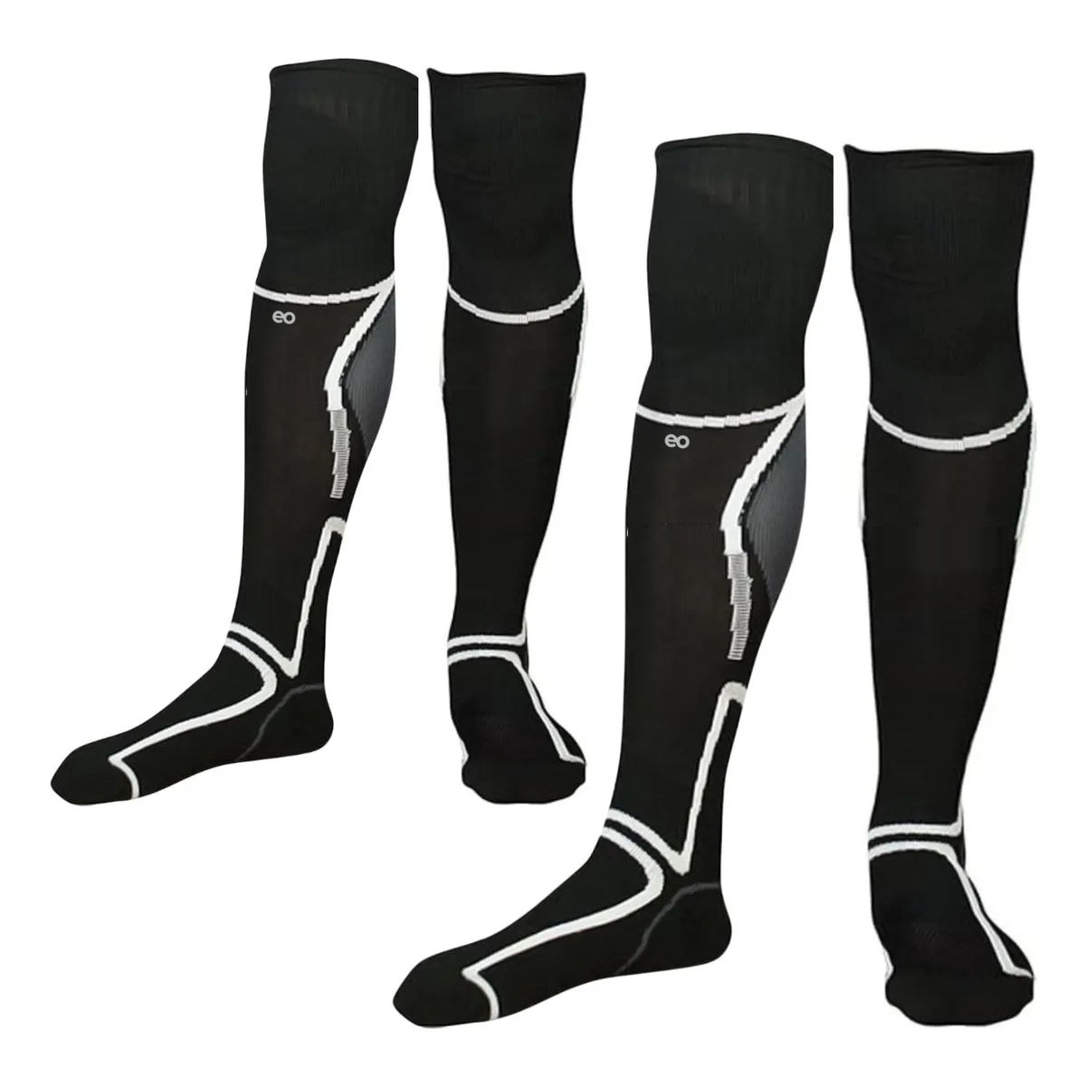 Medias Portero Paquete 2 Pares Extra Larga Arriba Rodilla 2Negro 